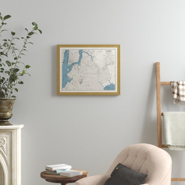 'Brooklyn Map' Picture Frame Print & Reviews Birch Lane